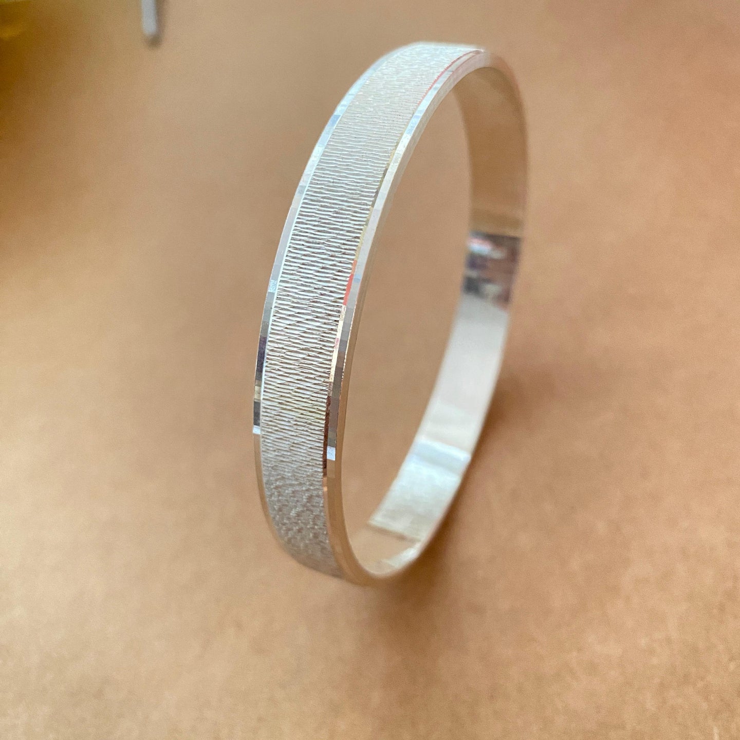 3D Sterling Silver Kada for Men by Liyana Jewels